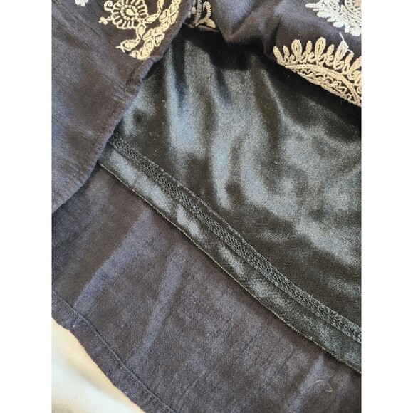 Anthropologie THML Dress Womens Black Sleeveless Midi Embroidered Boho Sz Small - Picture 9 of 10